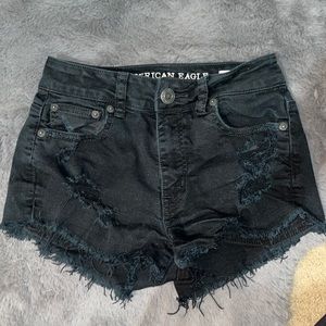 American eagle high waisted festival black shorts